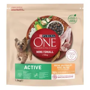 PURINA ONE Pienso Mini Perro Active Seco Pollo y Arroz