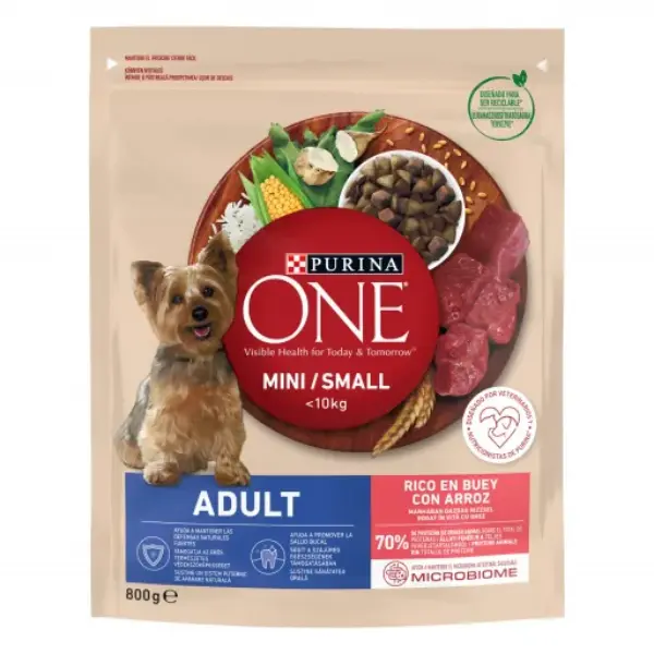 PURINA ONE Pienso Mini Dog Adult Buey y Arroz