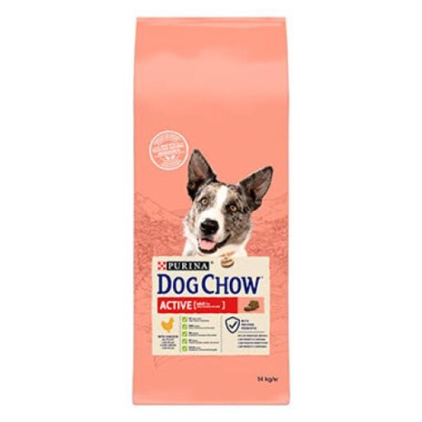 DOG CHOW Pienso Active para Perros Adultos de Pollo 14 KG