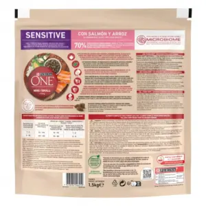 PURINA ONE Pienso Mini Dog Delicate Salmon y Arroz 1