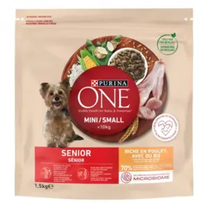 PURINA ONE Pienso Mini Dog Senior Pollo y Arroz 1
