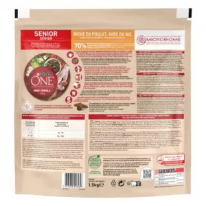 PURINA ONE Pienso Mini Dog Senior Pollo y Arroz 1