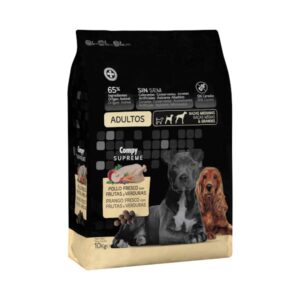 Compy Mercadona Comida perro adulto Supreme pollo fresco razas medianas y grandes 10kg