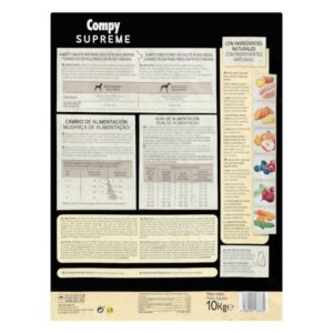 Compy Mercadona Comida perro adulto Supreme pollo fresco razas medianas y grandes 10kg