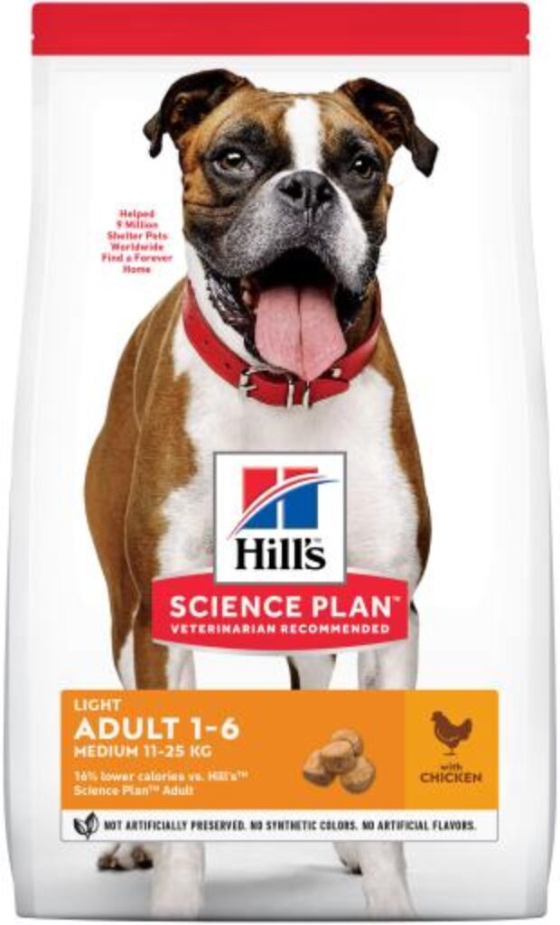 Pienso Science Plan Adult Medium Light de Pollo para Perros de raza Mediana 14kg