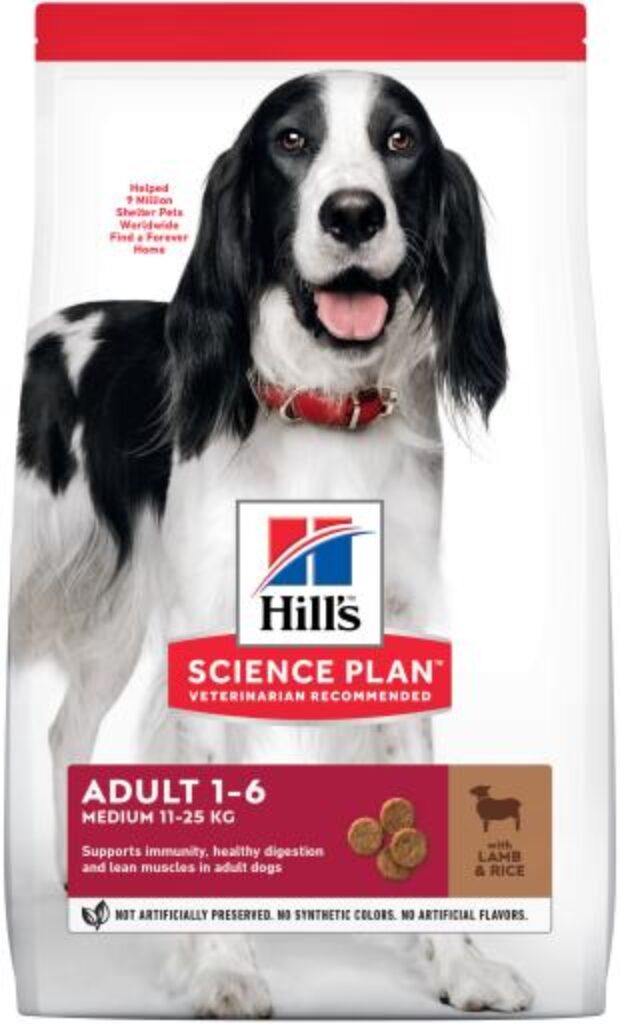 Pienso Science Plan Adult Medium de Cordero para Perros de raza Mediana 18kg