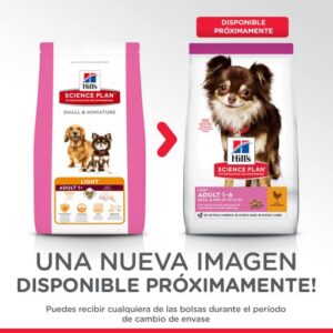 Pienso Science Plan Light Adult Mini para Perros de Pequeño (5-10 Kg) 1.5kg