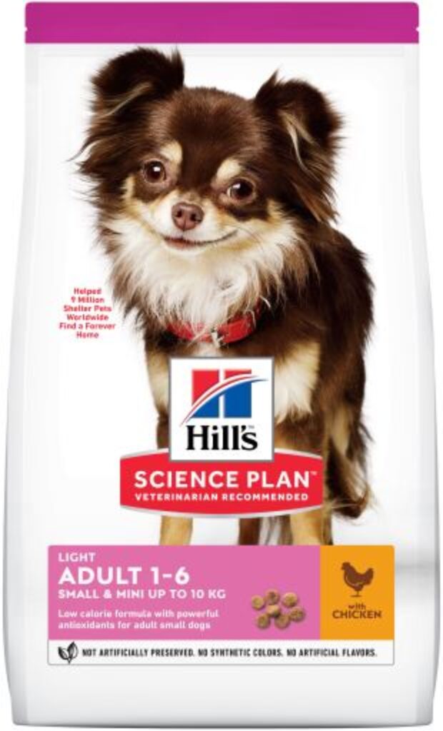 Pienso Science Plan Light Adult Mini para Perros de Pequeño (5-10 Kg) 6kg