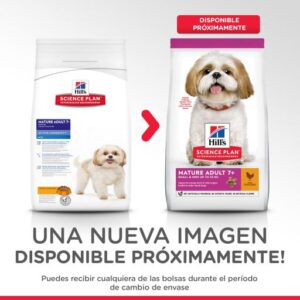 Pienso Science Plan Light Mature +7 Mini de Pollo para Perros Senior de Pequeño (5-10 Kg) 3kg