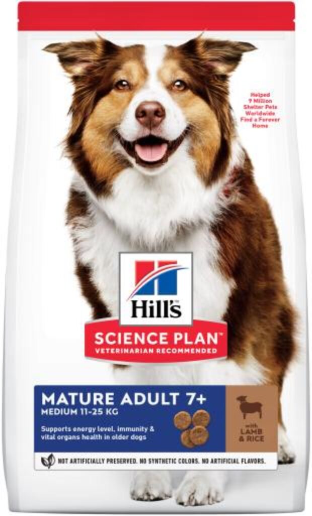 Pienso Science Plan Mature +7 Medium de Cordero para Perros de Mediano (10-25 Kg) 14kg