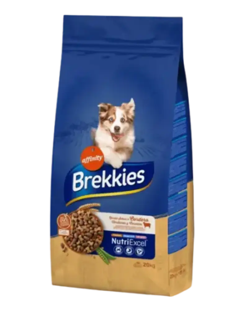 Brekkies Pienso para Perros Adultos con Cordero Verduras y cereales 20 KG