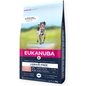 Eukanuba Grain Free Senior Razas Grandes Pescado Azul