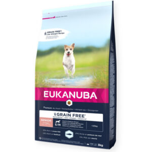 Eukanuba Grain Free Senior Razas Pequeñas y Medianas Pescado Azul