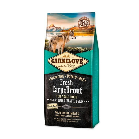 Carnilove Canine Adult Fresh Carpa & Trucha Hair Skin 12kg