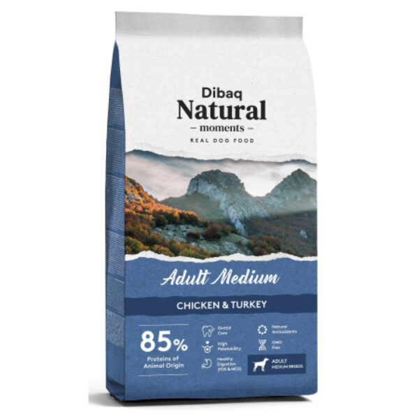 Dibaq Natural Moments Perro Adult Medium Pollo y Pavo
