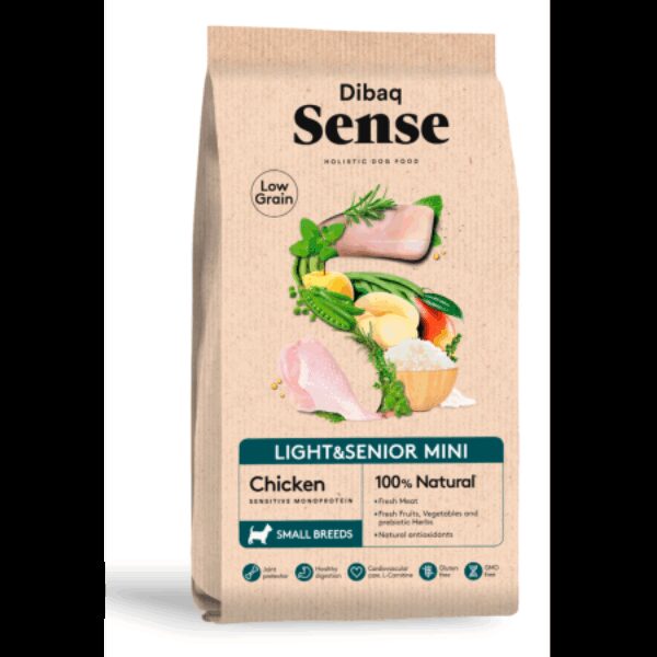 Dibaq Sense Light & Senior Mini Low Grain Pollo