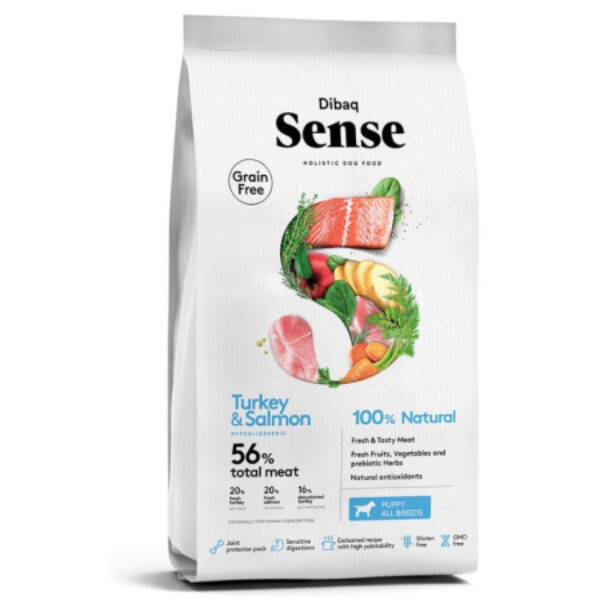 Dibaq Sense Perro Puppy Grain Free Salmon y Pavo