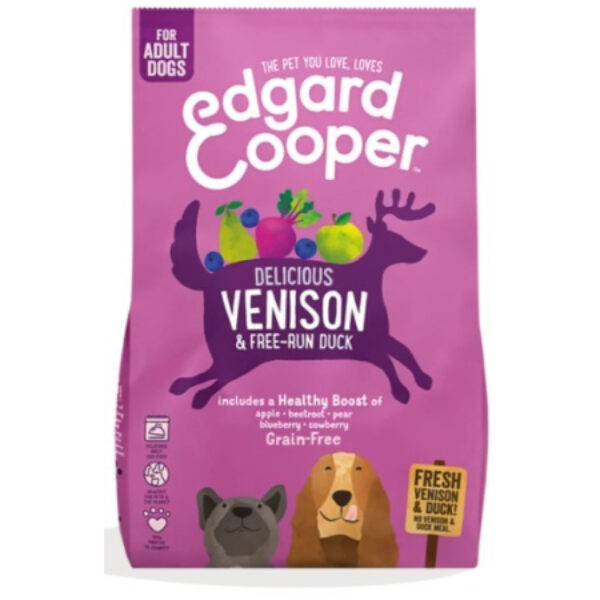 Edgard & Cooper Adult Grain Free Venado y Pato de Corral Fresco