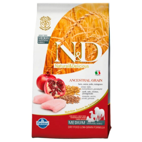 Farmina ND Ancestral Grain Medium Maxi Pollo y Granada 12kg
