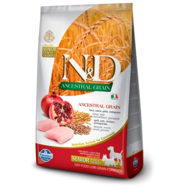 Farmina ND Ancestral Grain Senior Medium Maxi Pollo y Granada 12kg