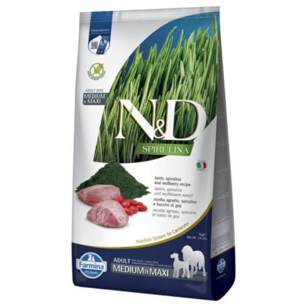 Farmina ND Spirulina Adult Medium Maxi Cordero para Perros