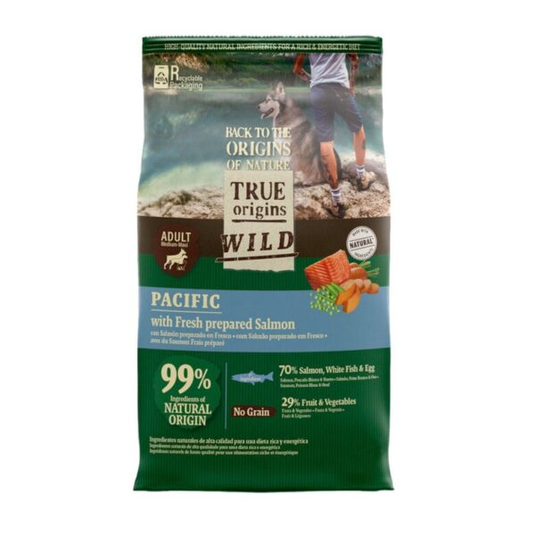 True Origins Wild Adult Pacific Salmón pienso para perros 12kg