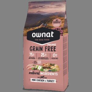 Ownat Grain Free Prime Mini Adult Chicken Turkey Perro 3kg