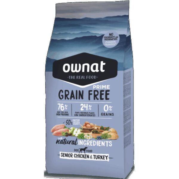 Ownat Grain Free Prime Senior Chicken Turkey Perros