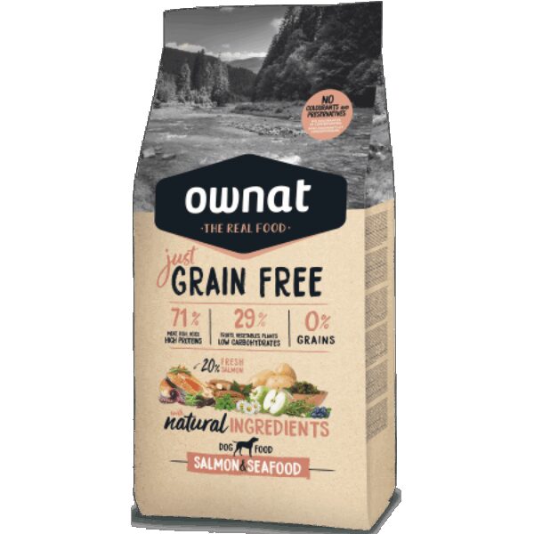 Ownat Just Grain Free Salmon SeaFood Perro