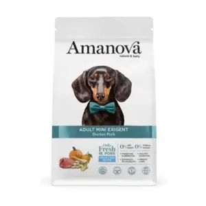 Amanova Pienso Adult Mini Exigent de Cerdo Ibérico para Perros Pequeños 7kg
