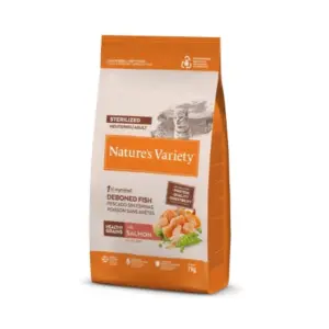 Natures Variety Healthy Grain Adult Sterilized Salmón Noruego para Gatos 7kg