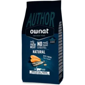 Ownat Author Aceite de Pescado y Aves de Corral Frescas para Gatos 1.5kg
